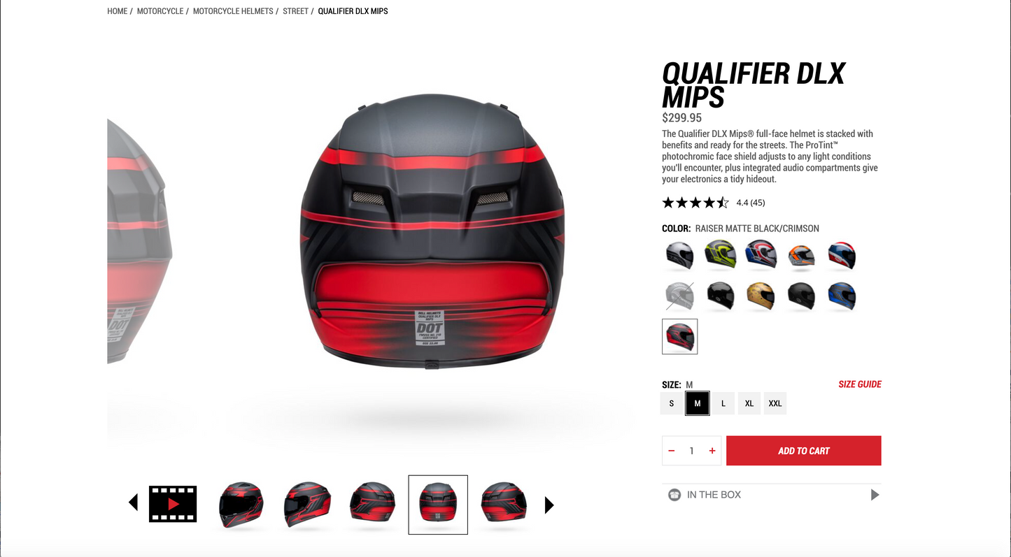 Qualifier DLX Mips-Raiser Matte Black/Crimson